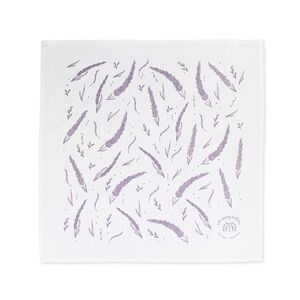 Lavender Patterned White Purple Tea Kitchen Towel